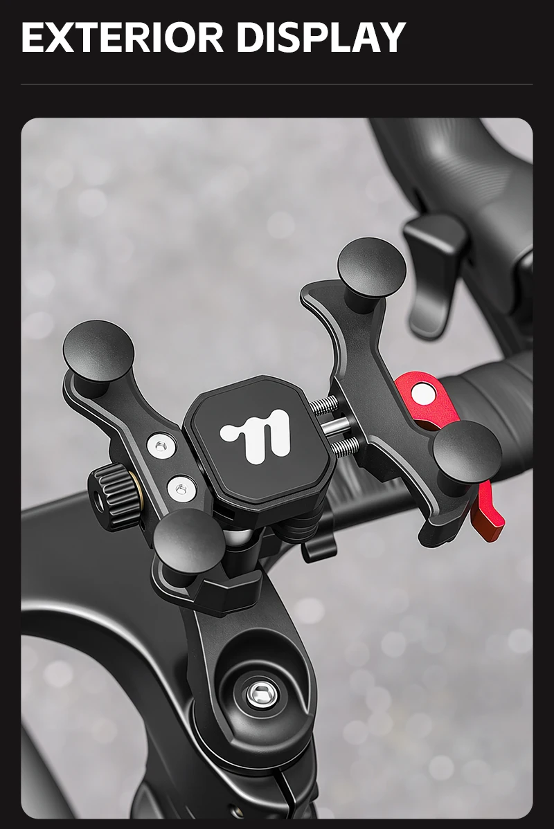 WEST BIKING Fahrrad-Handyhalterung mit Stoßdämpfung, Schnellverschluss, Anti-Shake-Halterung für Motorrad, MTB-Lenker, Vorbau und Rückspiegel – Detail 16