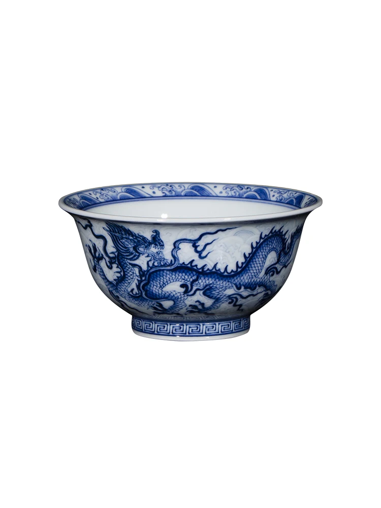 Zhongjia Master Cup Jingdezhen Blue And White Chai Kiln Dragon Pattern Ceramic Te Personal High End Kung Fu Tea Set