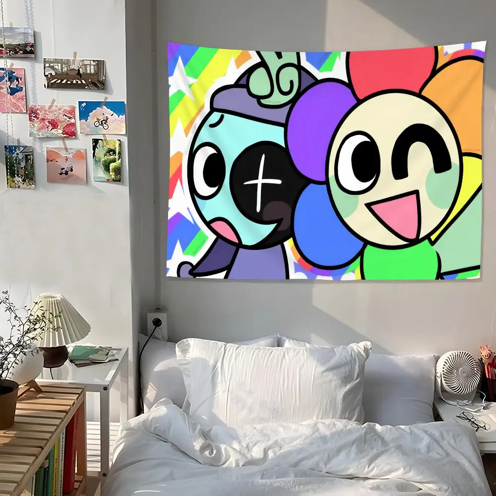 D-Dandys World Game Anime Tapestry Custom Home Living Room Bedroom Wall Decor Wallpaper Backdrop Cloth With Clips