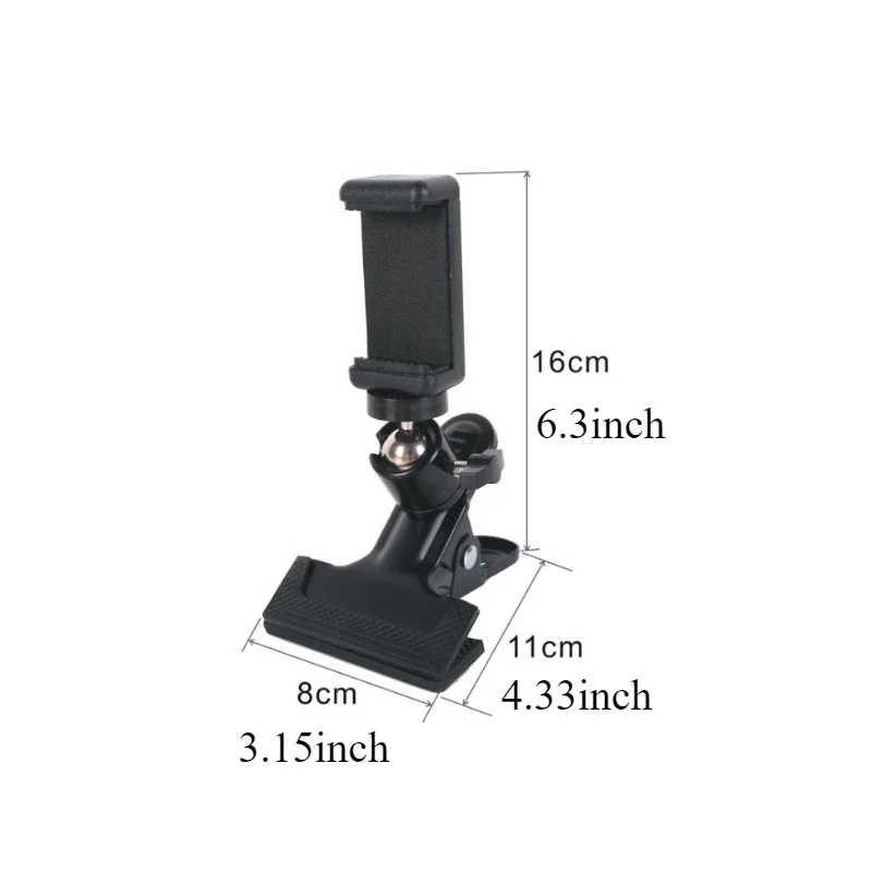 1pc Guitar Phone Stand 360 ° Rotation Band Music Sheet Music Clip Triangle Support Beginner Musical Instruments Gimbal Play Head