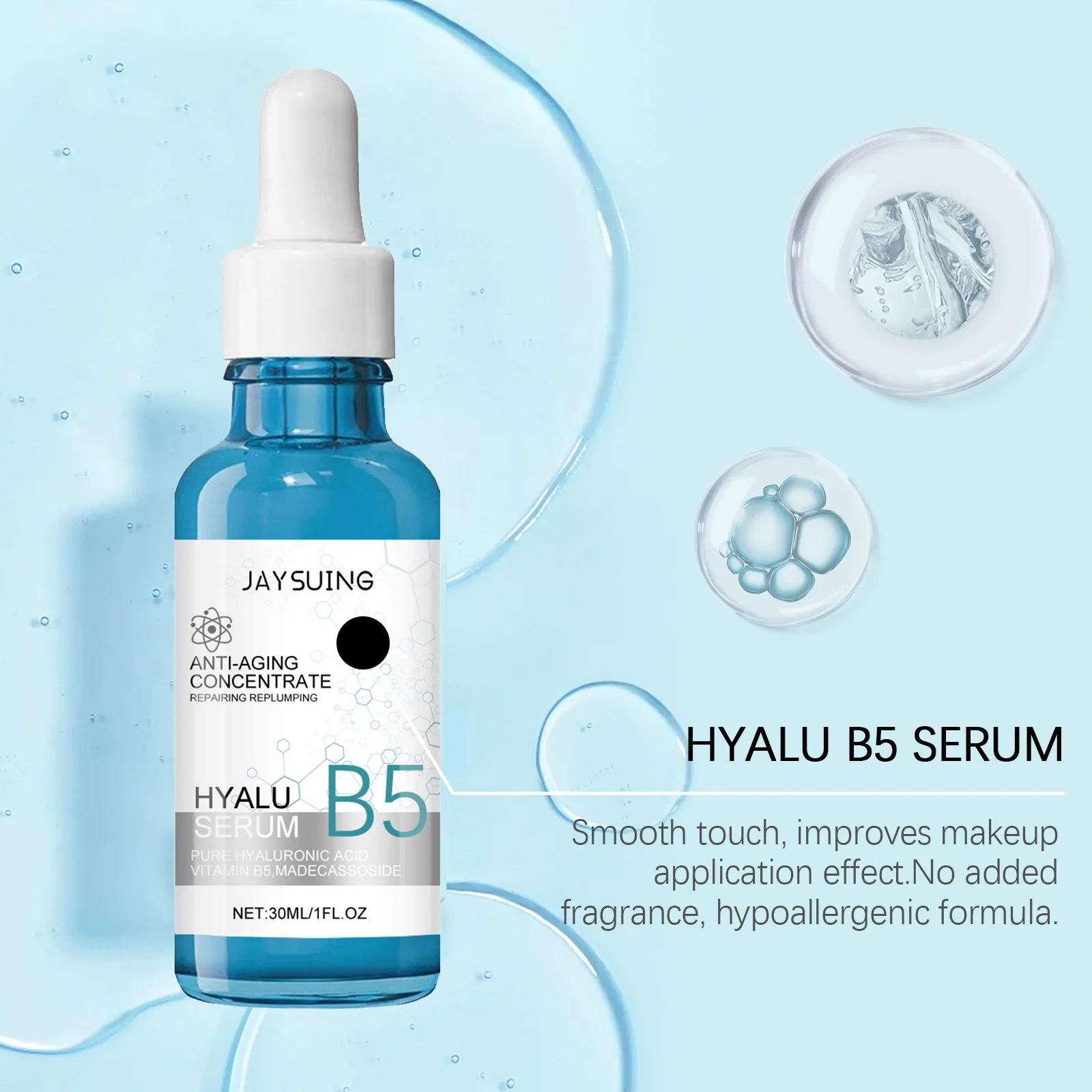 

Jaysuing B5 Essence Serum for Hydrating and Moisturizing Skin, Improving Skin Elasticity and Smoothing Fine Lines