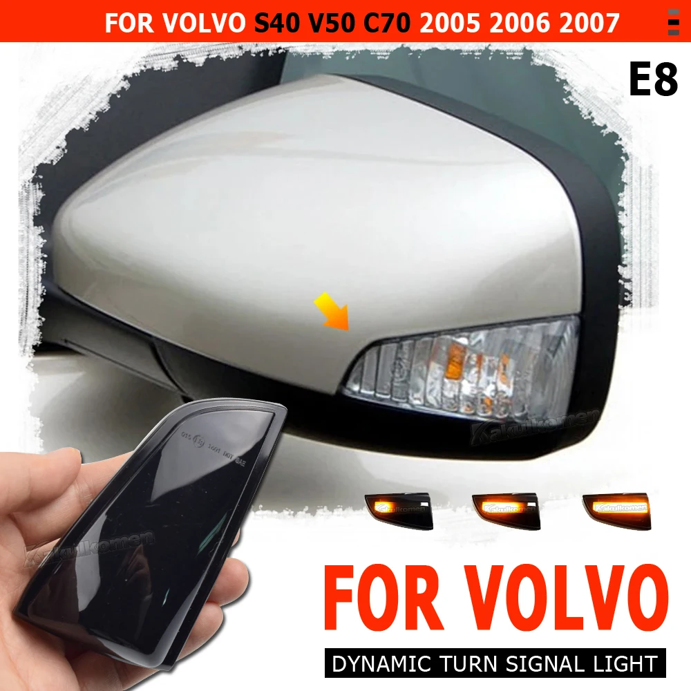 For Volvo V50 2004-2008 Prefacelift LED Dynamic Turn Signal Light For Volvo S40 2004-03/2007 Prefacelift Volvo C70 2006-2009