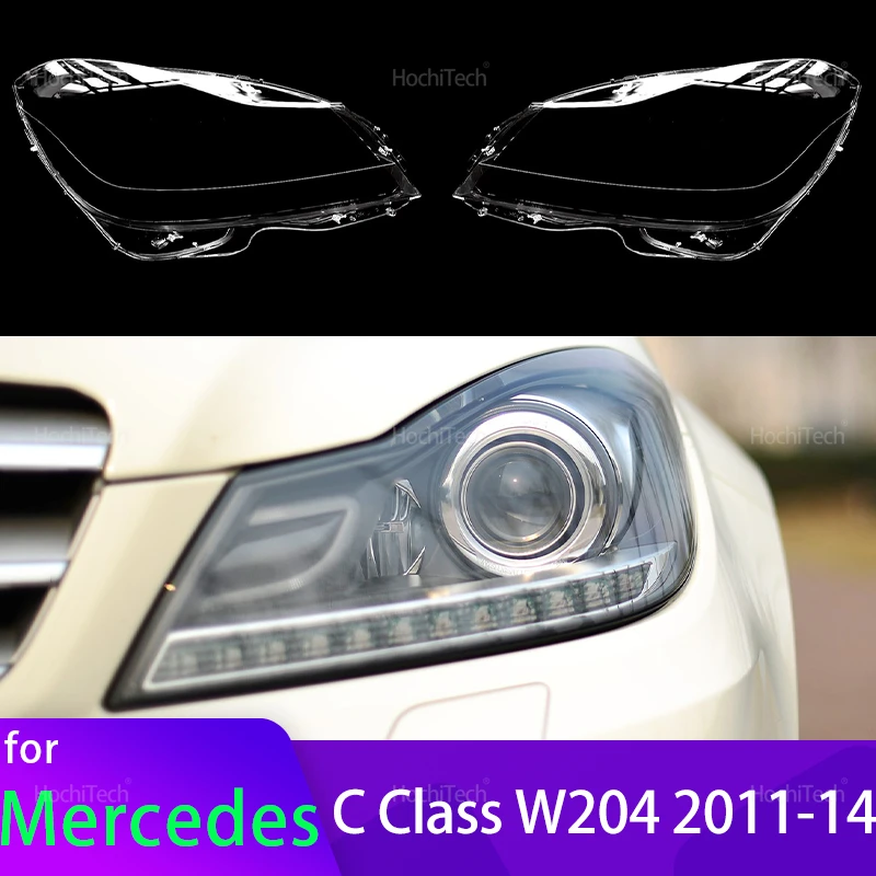 

Transparent Front Headlights Lens Shell Cover Lampcover Lampshade for Mercedes Benz C Class W204 2011-2014 C180 C200 C260
