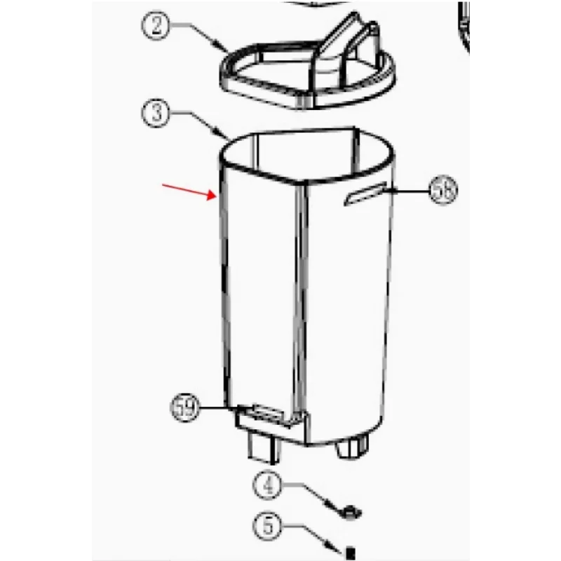 مناسبة لاستبدال مرطب الهواء فيليبس HU4906: 4905 4908 غطاء خزان المياه المكونات البلاستيكية