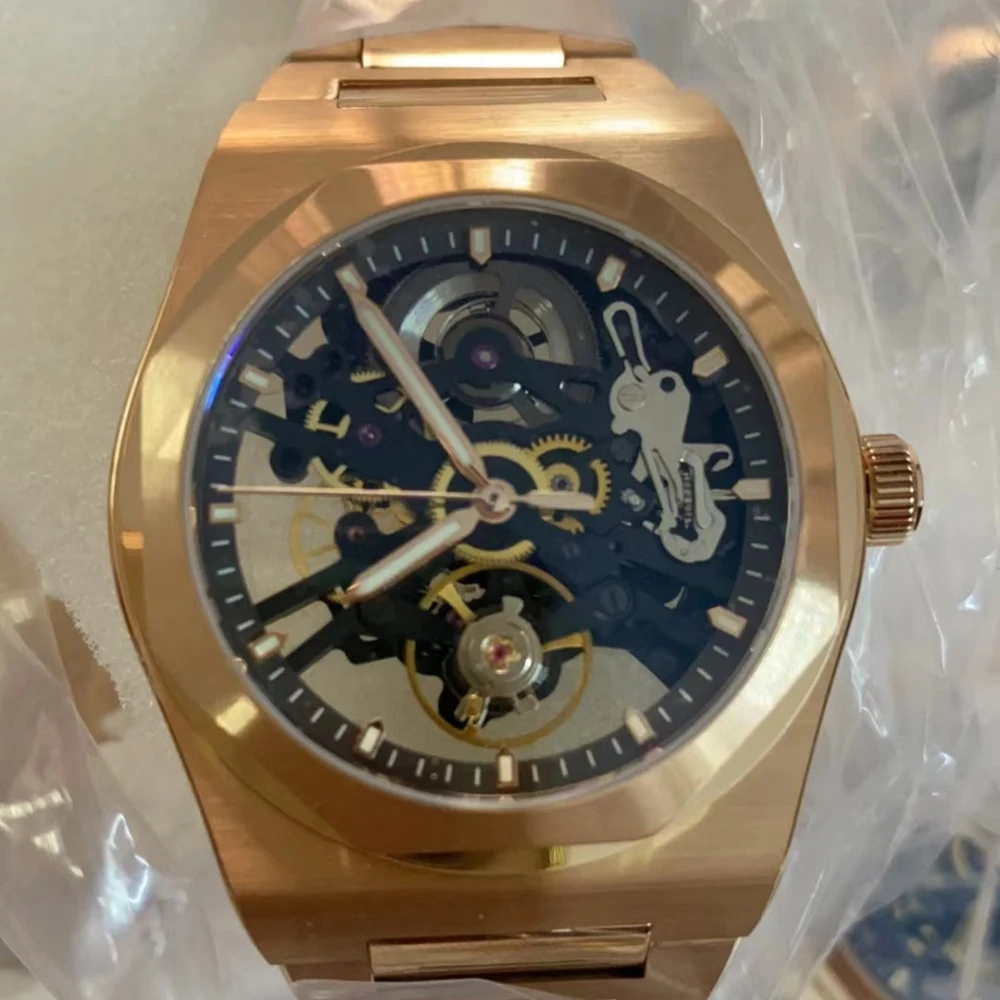 BETTIMER 2025 جديد ساعة ميكانيكية للرجال الطاووس SL2203 الياقوت الزجاج الأعمال الفولاذ المقاوم للصدأ مضيئة مقاوم للماء Reloj Hombre