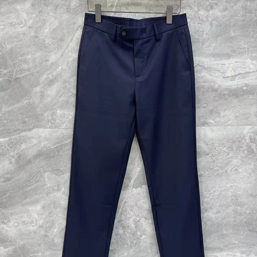 Italian summer old money style men's business solid color straight casual pants