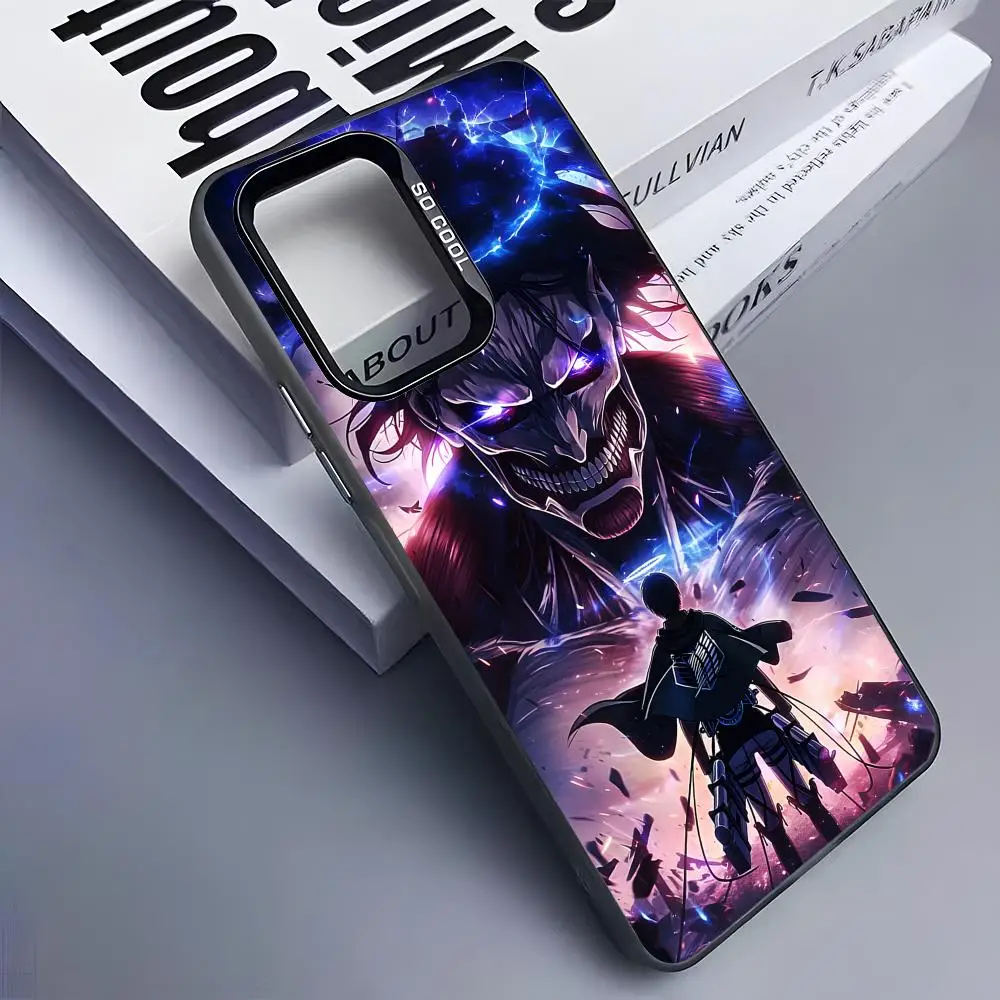 AOT Eren Yeager Phone Case for Samsung Galaxy A57 56 55 54 52 37 36 35 34 27 26 25 17 16 5G Colorful Silver Cover
