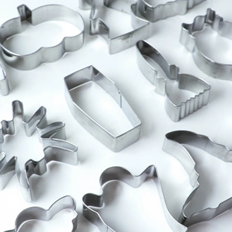 5/6/7/12PCS Halloween Cookie Cutter Metal Pumpkin Ghost Biscuit Mold Bat Biscuit Chocolate Mold Decorating Halloween Baking Tool - view 5