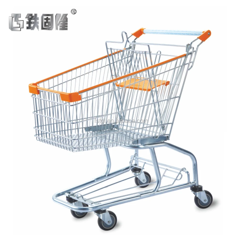

Supermarket Shopping Trolley Shopping Cart Wheeled Trolley Shopping Car 1pc/pp Bag With High Quality Cart TGL-B-120L 120liters