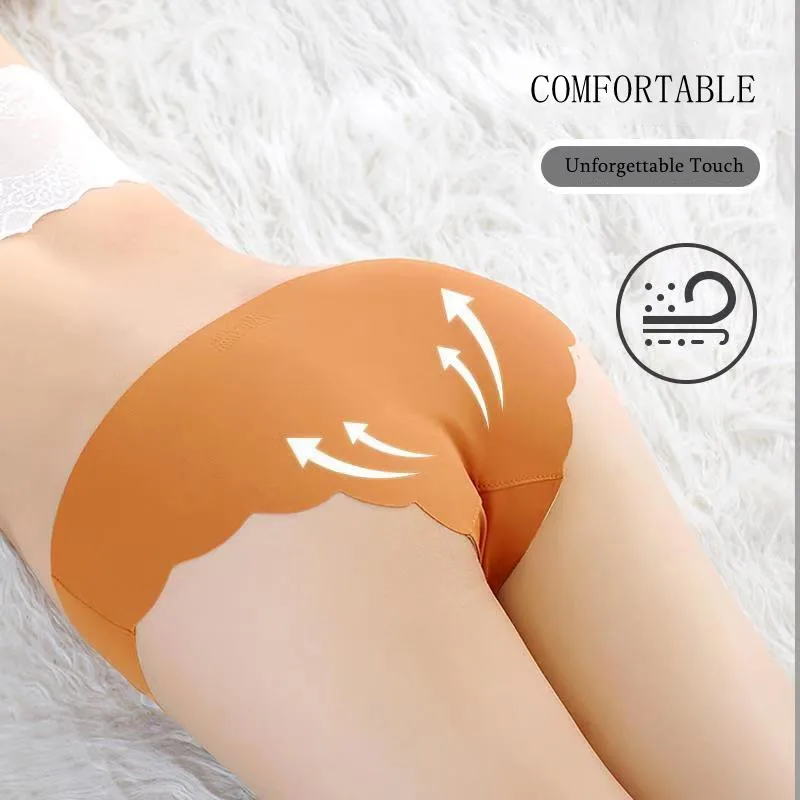 Breathable Ice Silk Women's Underwear Thin Quick-drying Girls Panties Solid Color Lady thong Comfortable Seamless Female Briefs - Image 5