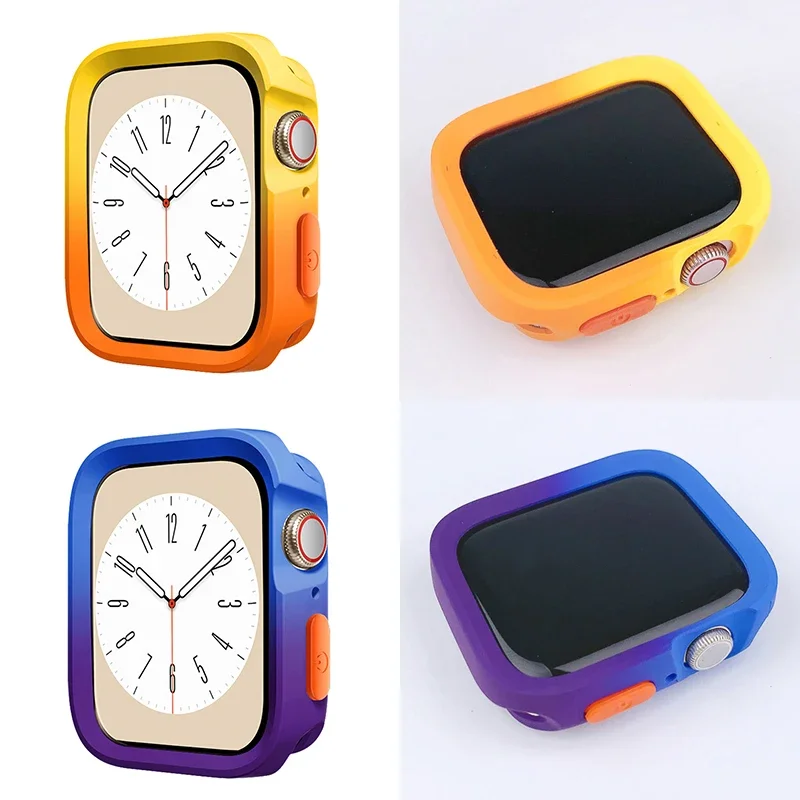 Screen Protector For Apple Watch Case 45MM 41MM 44MM 40MM TPU bumper Cover 42MM 38MM accessories iwatch series 8 7 SE 6 5 4 3