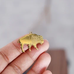 2pcs Bison Pendant Great Plains Giant Buffalo Bison Charms For Jewelry Making DIY Bracelet Necklace Earrings Findings Supplies