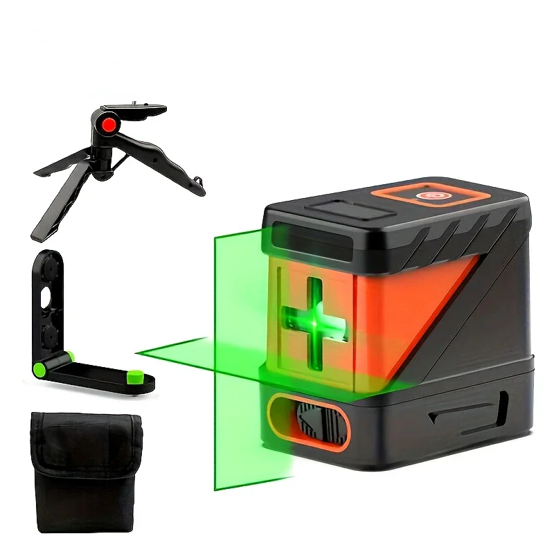 

2 Line Laser Level High Precision Level Laser Self Levelling Green Beams Horizontal Vertical Cross-line Level Measuring Tools