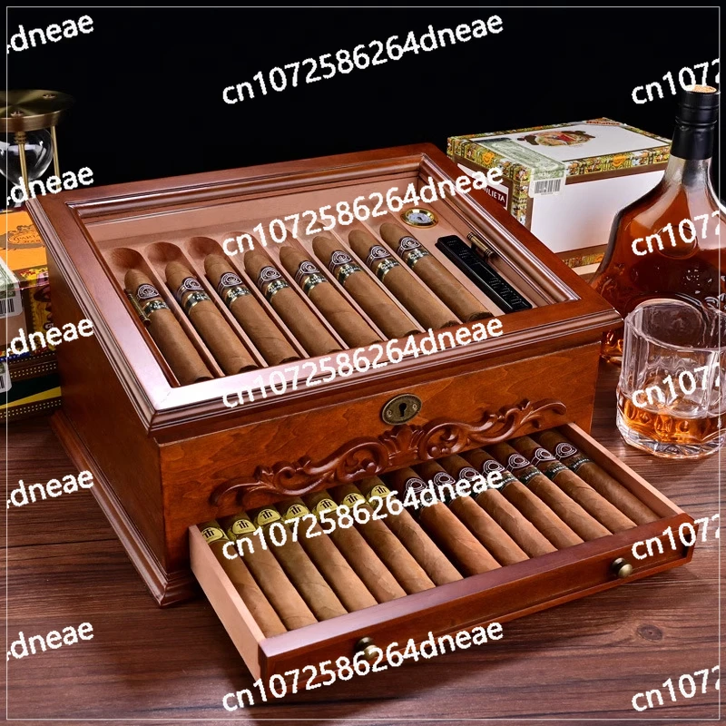 

Genuine CIGARLOONG, Cuban Havana Vintage Humidor Moisturizing Box, Cigar Cabinet Moisturizing Gift Box