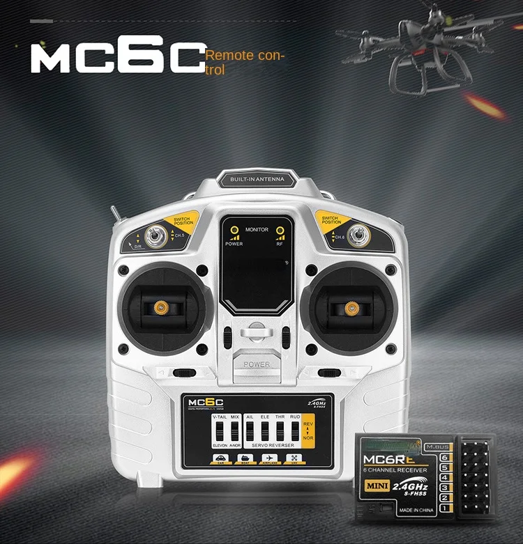 

Mc6c Remote Control 2.4G 6 Channel Remote-Control Ship Car Aircraft Distance 800 M KT Board Model