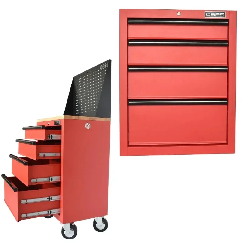 Tool Cabinet 61cm 04 Drawers Tool Storage Cabinet Rolling Tool Set Box for Mechanic Garage Industry OEM&ODM Supported Warehouse