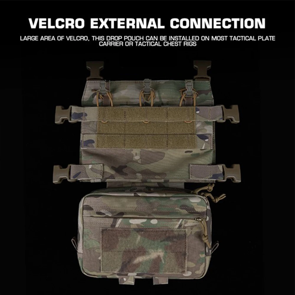 GP Camouflage Lower Sub-Bag Tactical Vest Chest Hanging Expansion Accessory Bag Multiple Storage Spaces Made Nylon