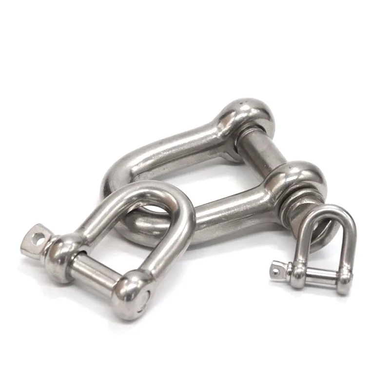1/2PCS M4-M14 Edelstahl Segeln Schäkel Rigging Schäkel Karabiner Haken für Outdoor Camping Drahtseil Ketten Heben
