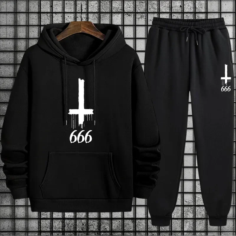 2026 New Arrival Men's Sportswear Hooded Sweatshirt and Jogger Pants Fall Winter Daily Casual Sports Jogging Suit Fashion Outfit