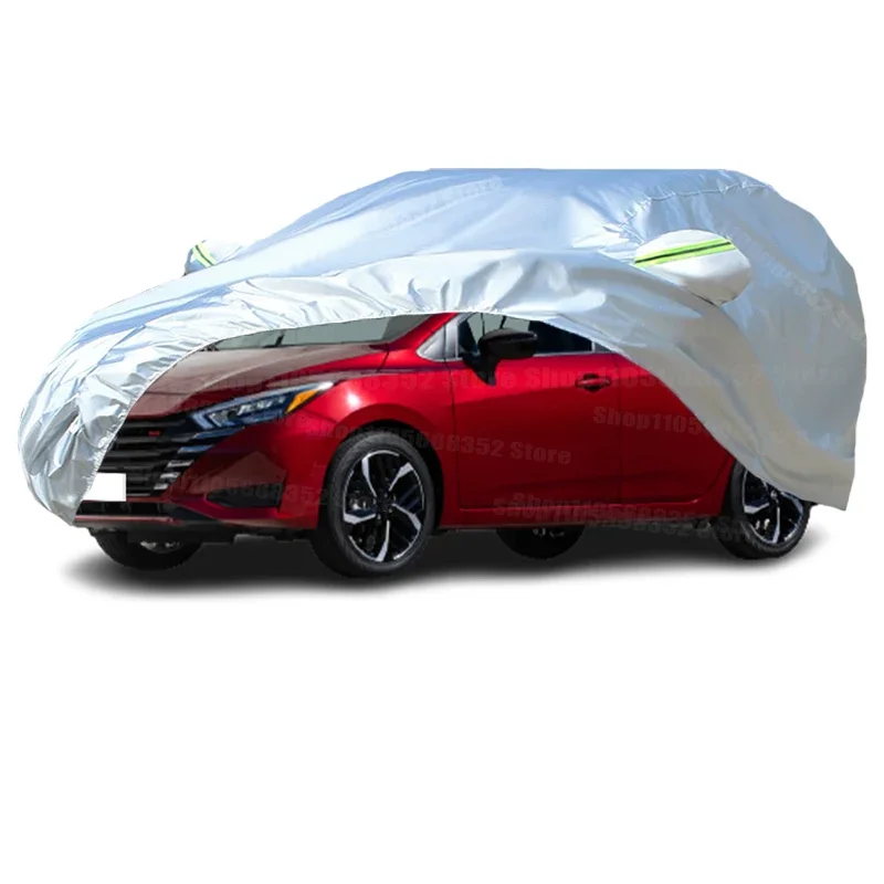 For Nissan Versa Car Cover Outdoor Protection Covers Snow Sunshade Waterproof Dustproof Exterior UV Car Accessories