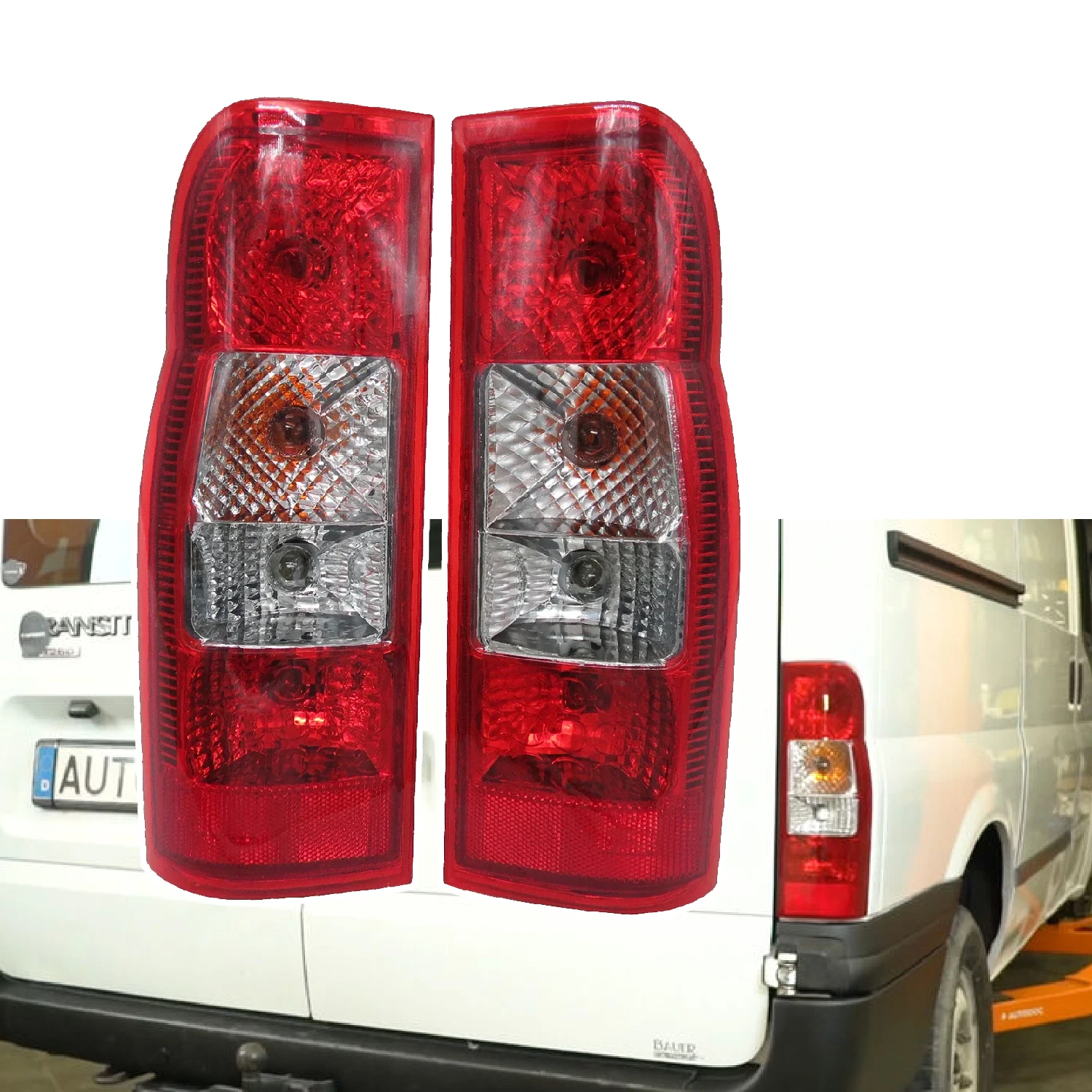 

Rear Tail Lamp Assembly Left & Right With Circuit Board & Bulb For Ford Transit MK7 2007 2008 2009 2010 2011 2012 2013 2014