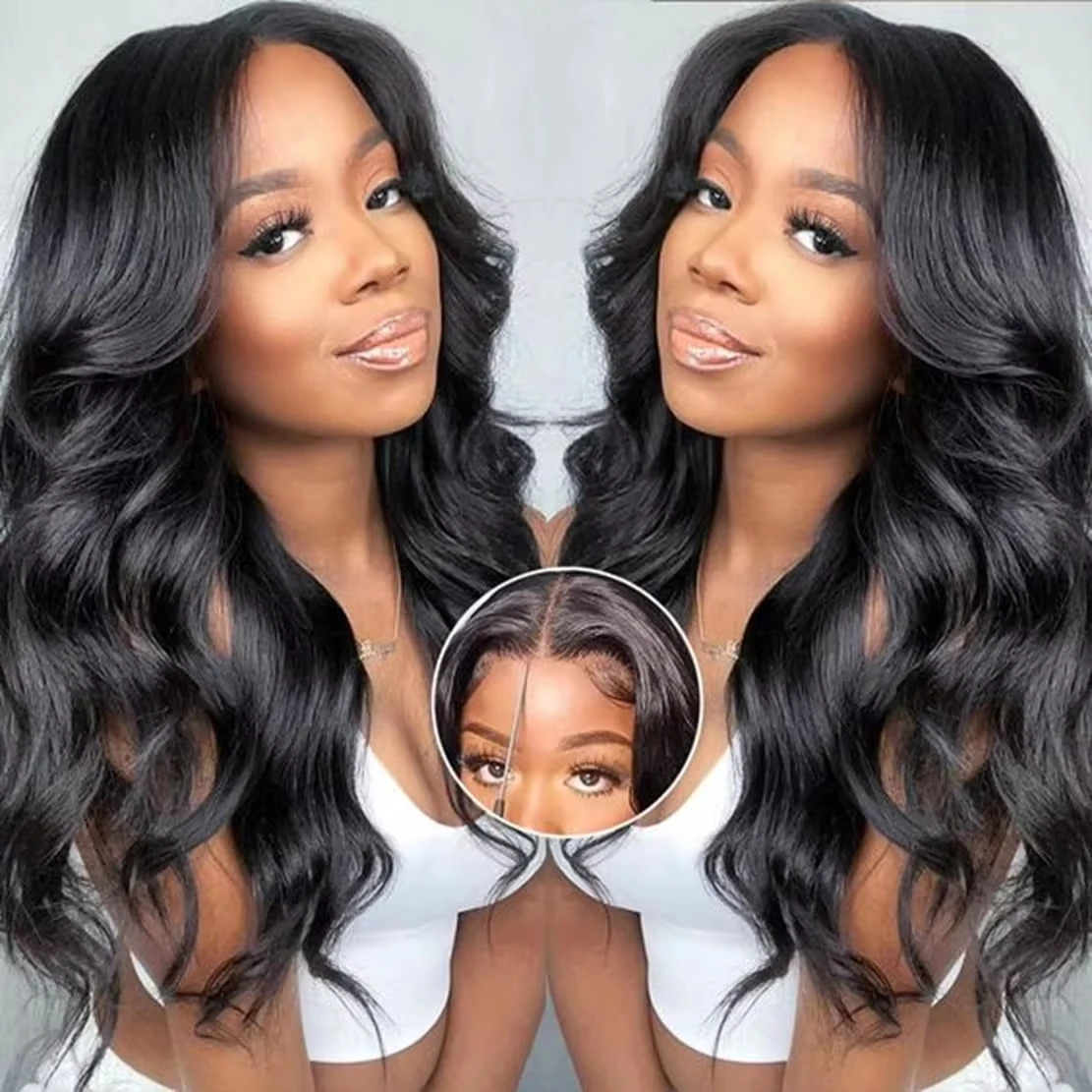 32 34 inch Body Wave Glueless Wigs Human Hair For Women 4x4 Transparent Lace Closure Wig 5x5 Ready To Wear Human Hair Wigs