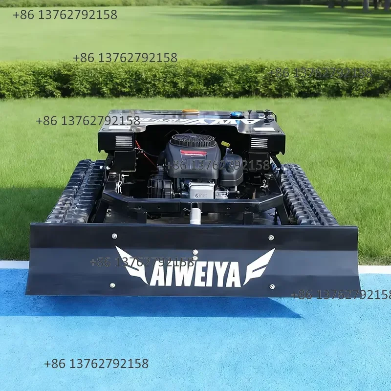【2026】 European Spot Powered Remote Lawn Mower All Terrain Crawler Grass Cutter in Stock, High Power Strong Cutting Force