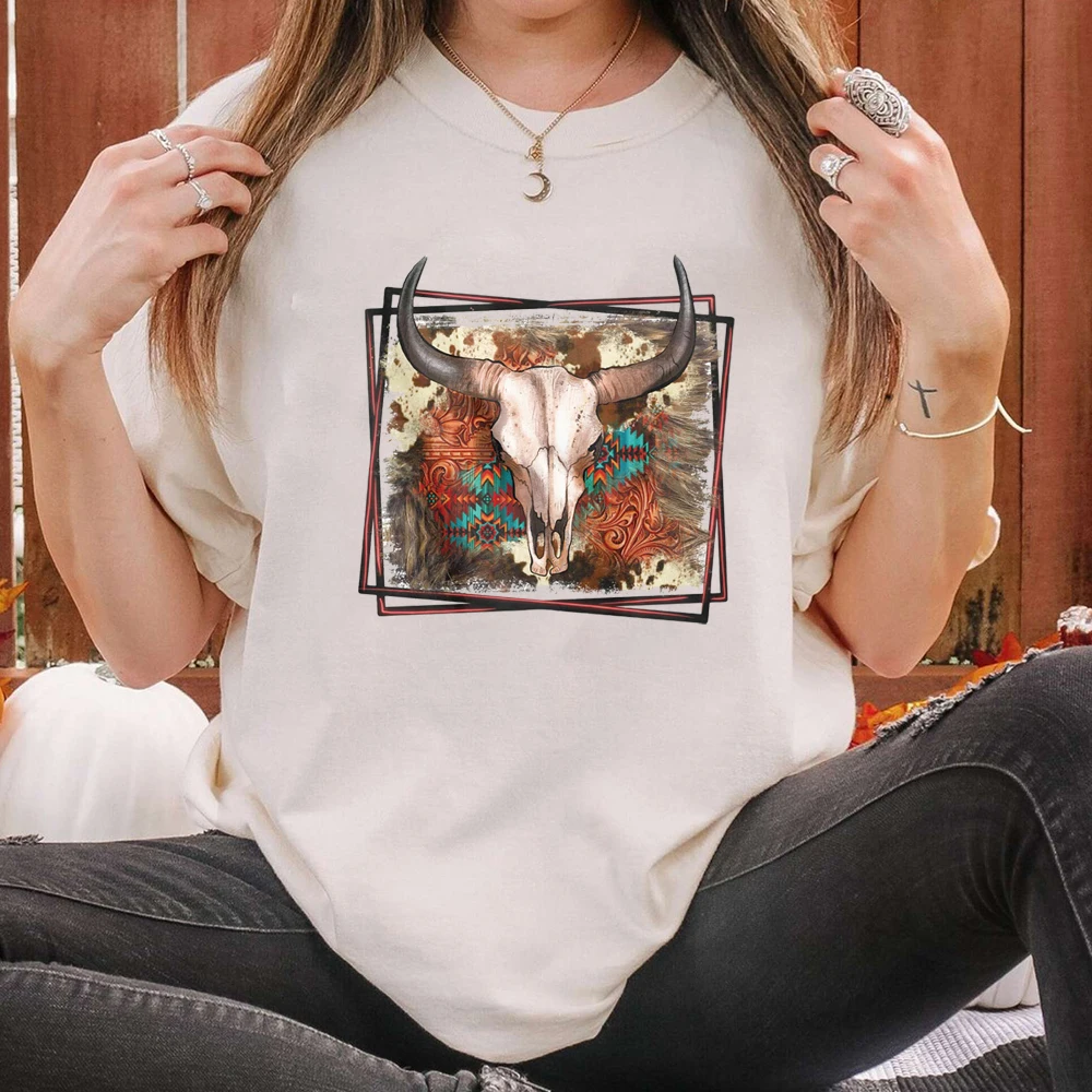 Мультяшная голова быка Горячая наклейка одежда цветной дизайн горячая печать своими руками