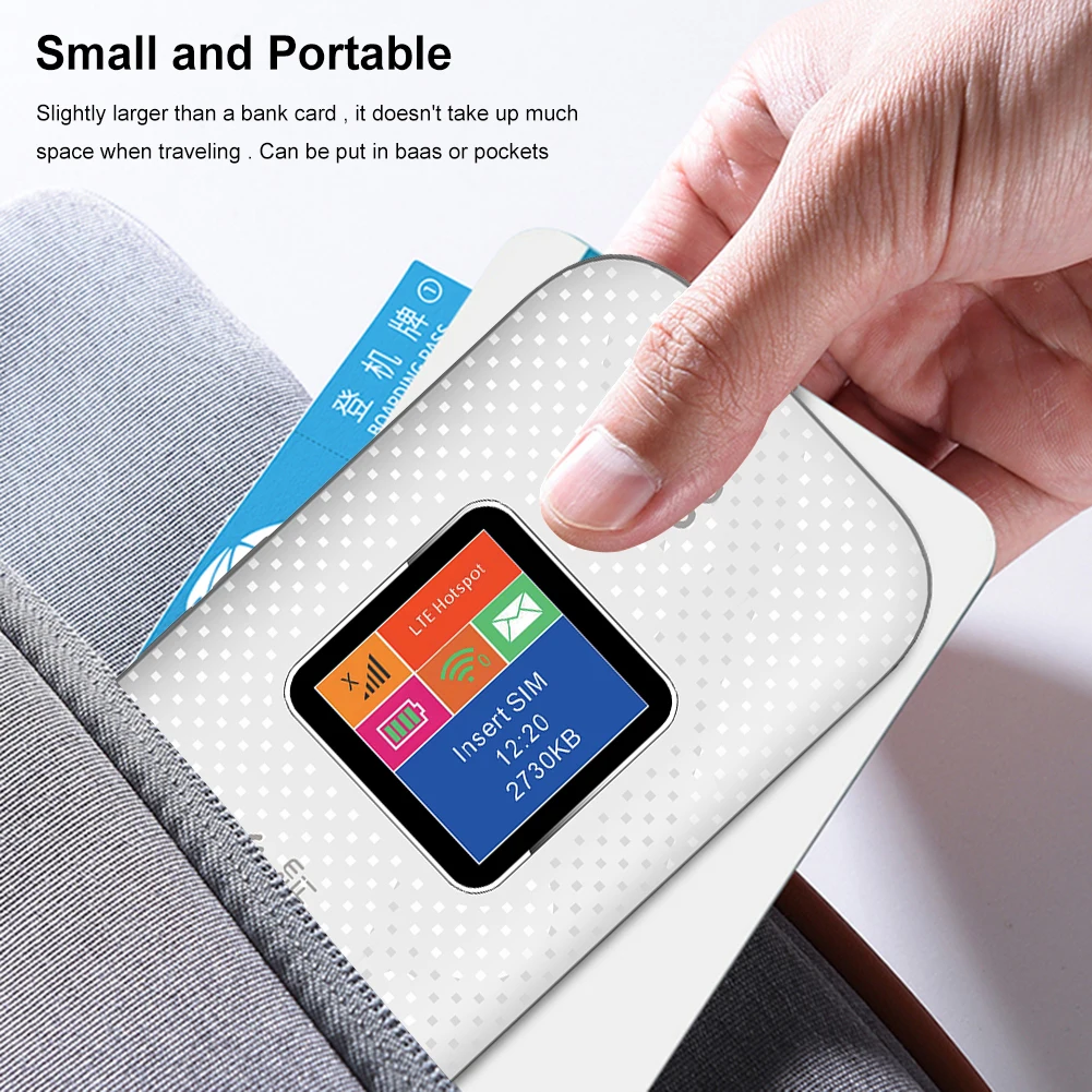 4G Mobile WiFi Router Type-C LTE Wireless Internet Router 3000mAh with SIM Card Slot Pocket Mobile Hotspot Support 8 To 10 Users