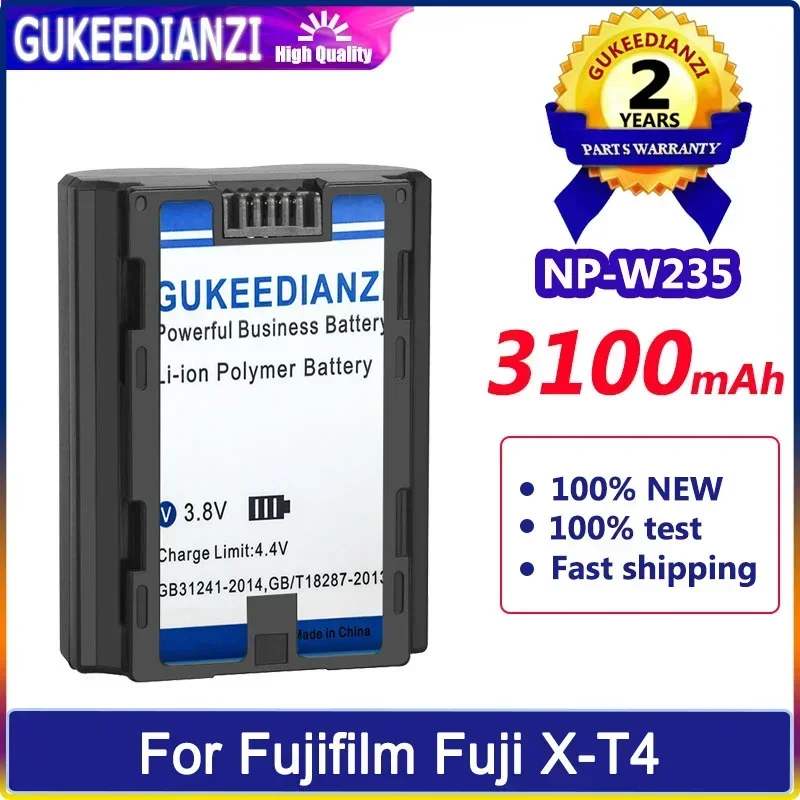 GUKEEDIANZI Battery NP-W235 NPW235 3100mAh For Fujifilm Fuji X-T4 XT4 GFX 100S VG-XT4 Vertical Grip Batteria