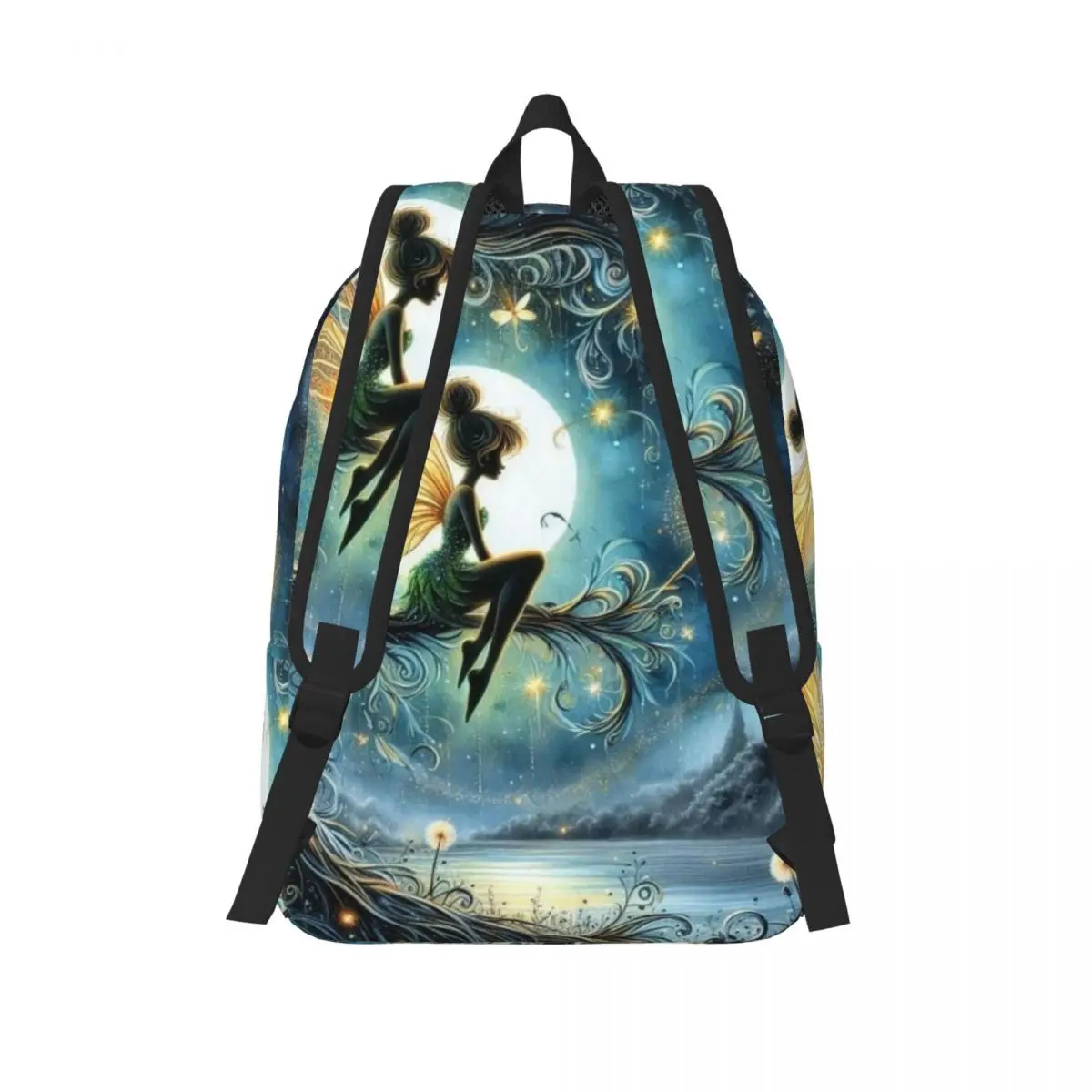 Custom Tinker Bell Canvas Backpack Women Men Casual Bookbag for College School Bags