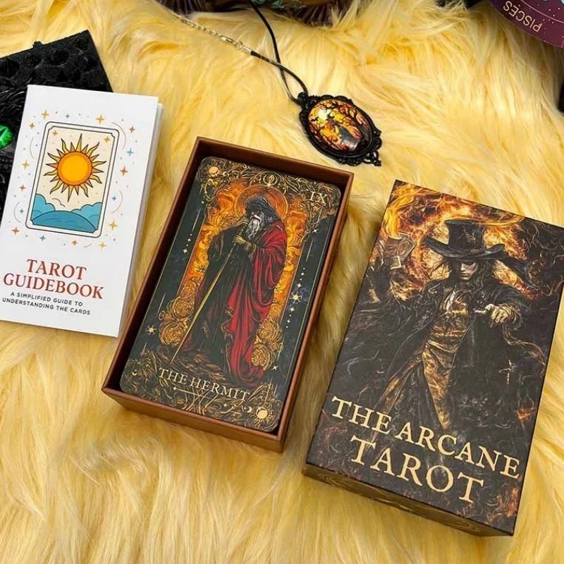 

Новинка, 78 шт., колода Таро Magic Arcana, 13x8 см, традиционная игра, разблокировка внутреннего огня, в комплект входят бумажные инструкции, набор карточных игр
