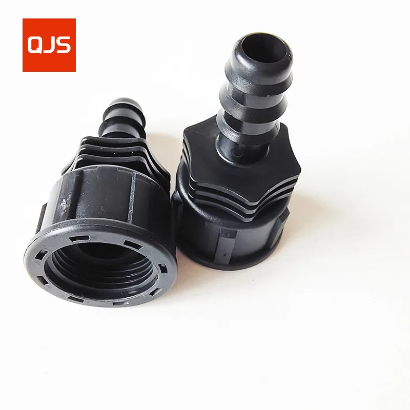 10pcs PE Pipe Connector Mirco Spray Joints Female Thread  Barbed Joint Socket Greenhouse Quick Joint Water Pipe Irrigation