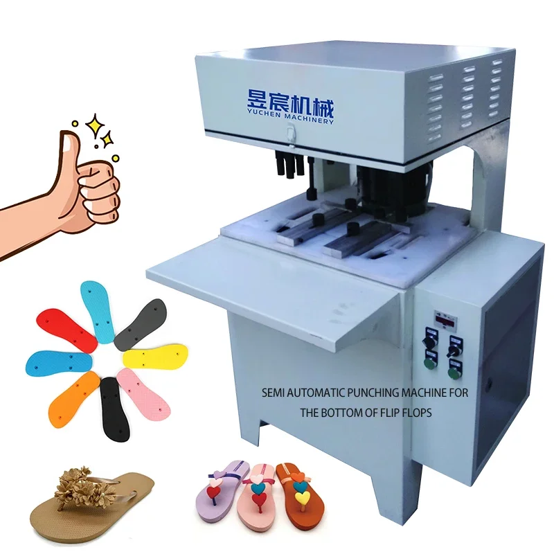 Factory Sales EVA PE Flip Flop Sole Drilling Machine Chappal Making Machine for Slipper Making