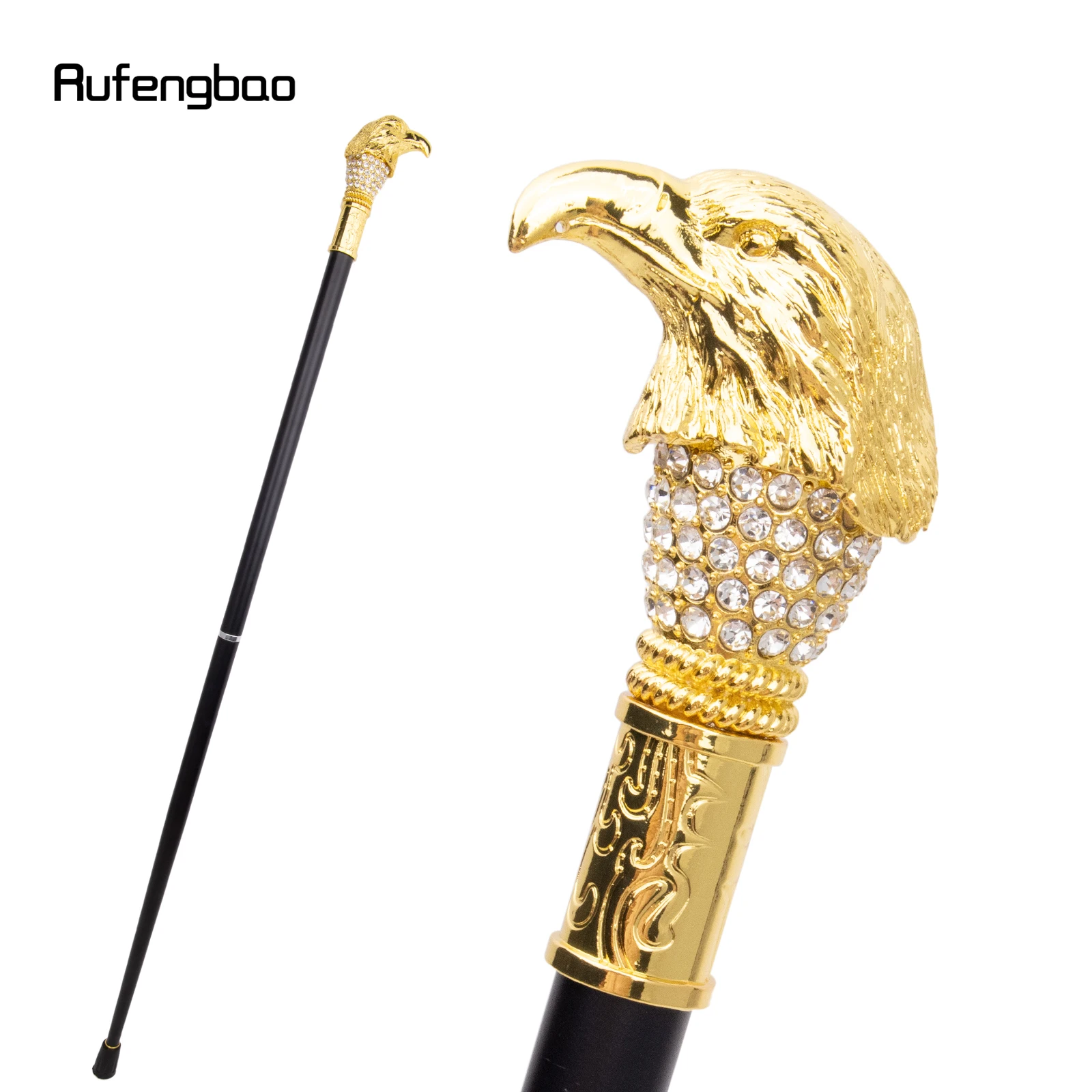 

Золотисто-белая голова орла, модная трость для косплея, винтажная модная трость, посох 93 см, сценическая трость для выступлений