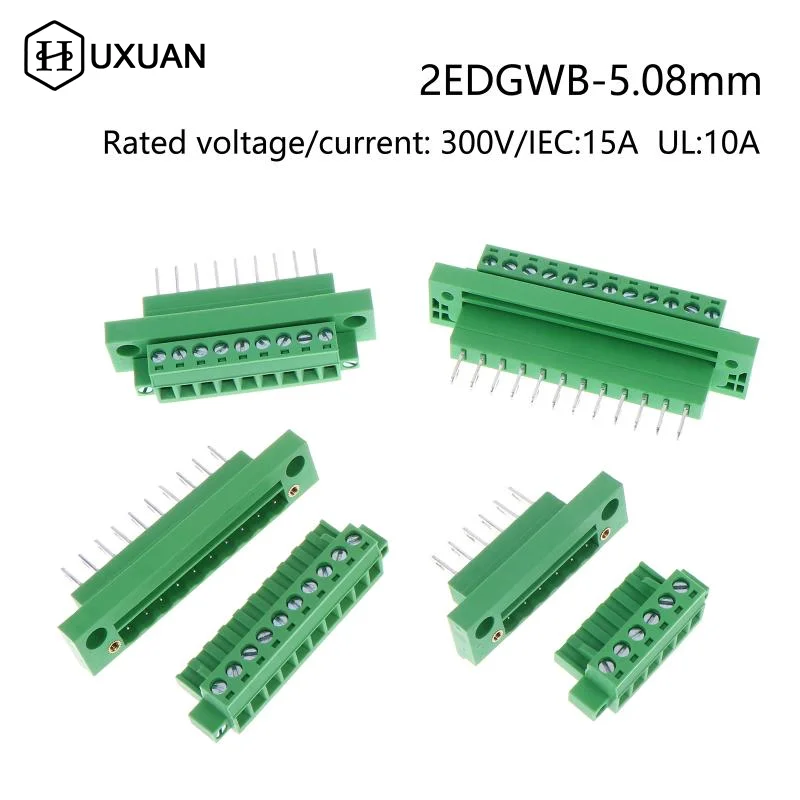 2EDGWB 5.08 Bulkhead Screw Terminal Block High Temperature Resistance for Secure Electrical Connections