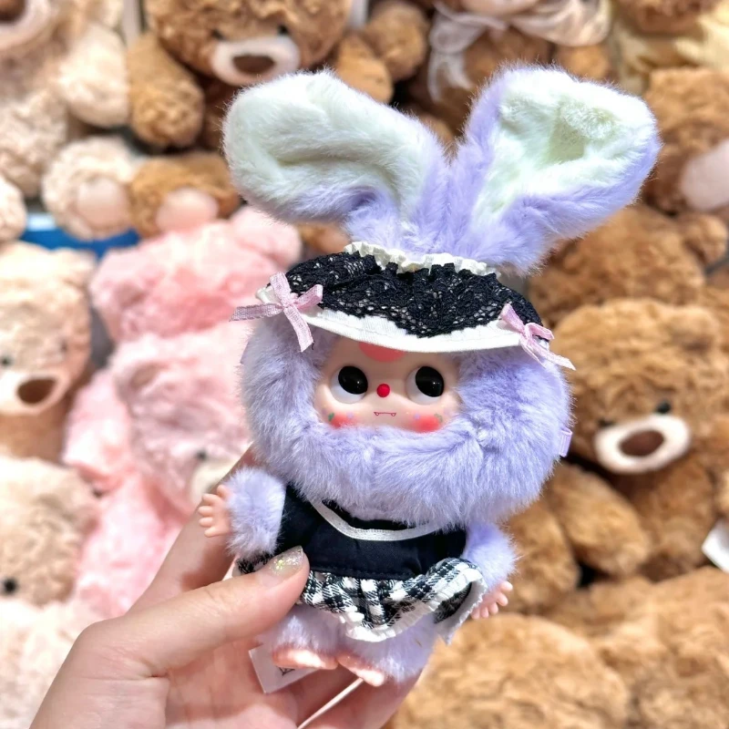 Genuino bambino tre mini coniglietti serie 80% scatola cieca gioco marea ornamento ciondolo bambola carina regali viso occhi di sabbia perline giocattoli