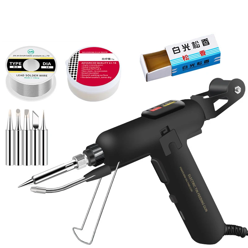 1Set 80/120W Electric Soldering Iron Gun Handheld Internal Heating Soldering Iron Automatically Send Tin Gun Welding Repair Tool