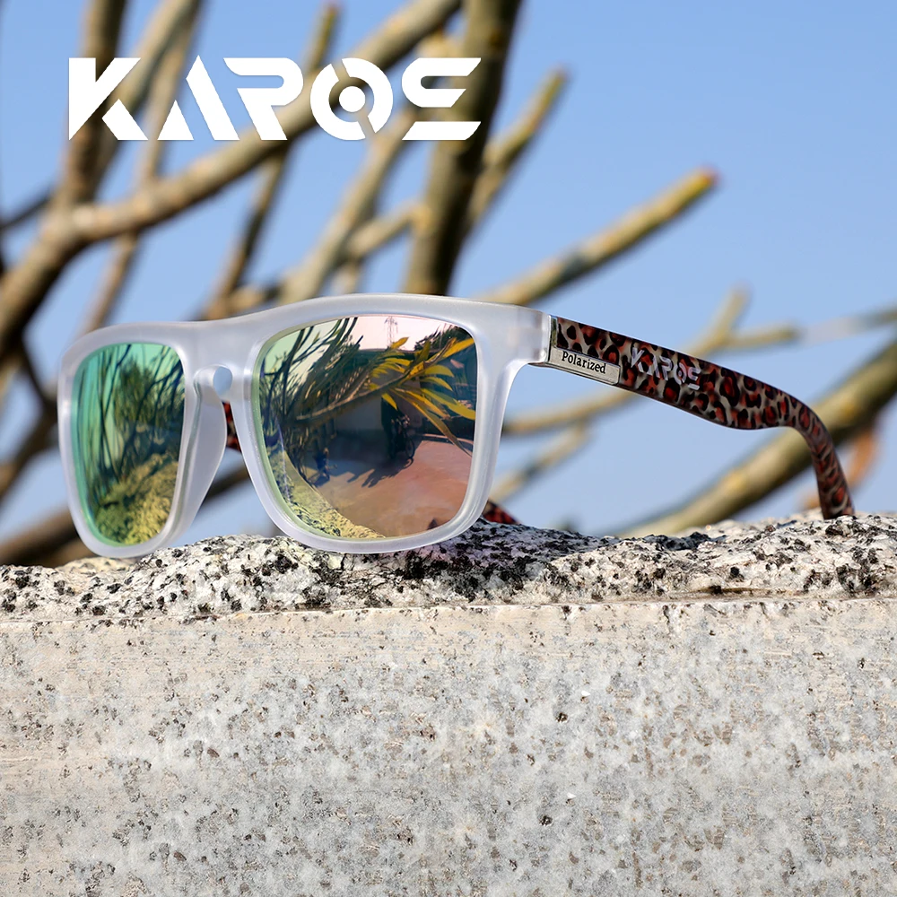 KAROS Polarisierte Sonnenbrille, Unisex, blendfreie Fahrbrille, Outdoor-Sport, Angeln, Radfahren, Reisen, Strand, UV400-Brille