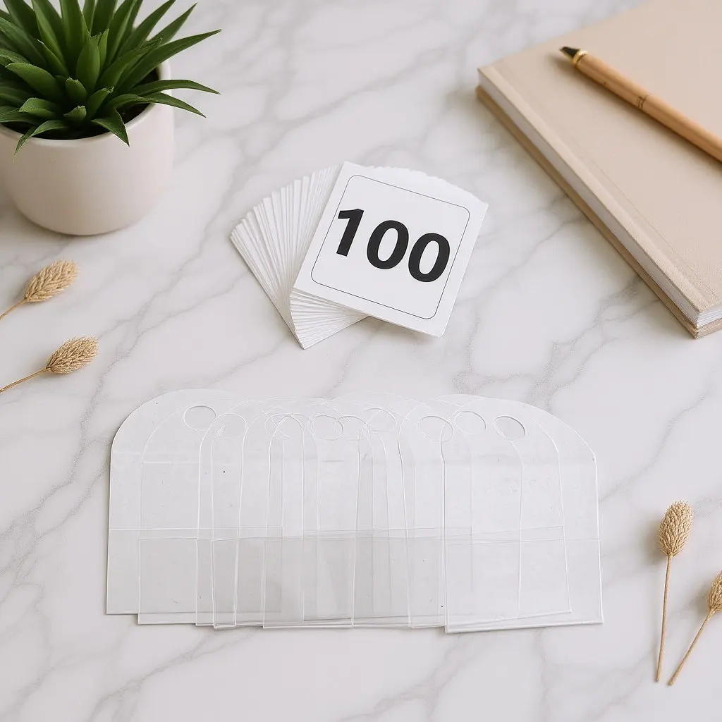 

10Pcs Clothing Number Tags Live Selling Supplies Consecutive Reusable Acrylic Hanger Cards Paper Number Labels for Boutique