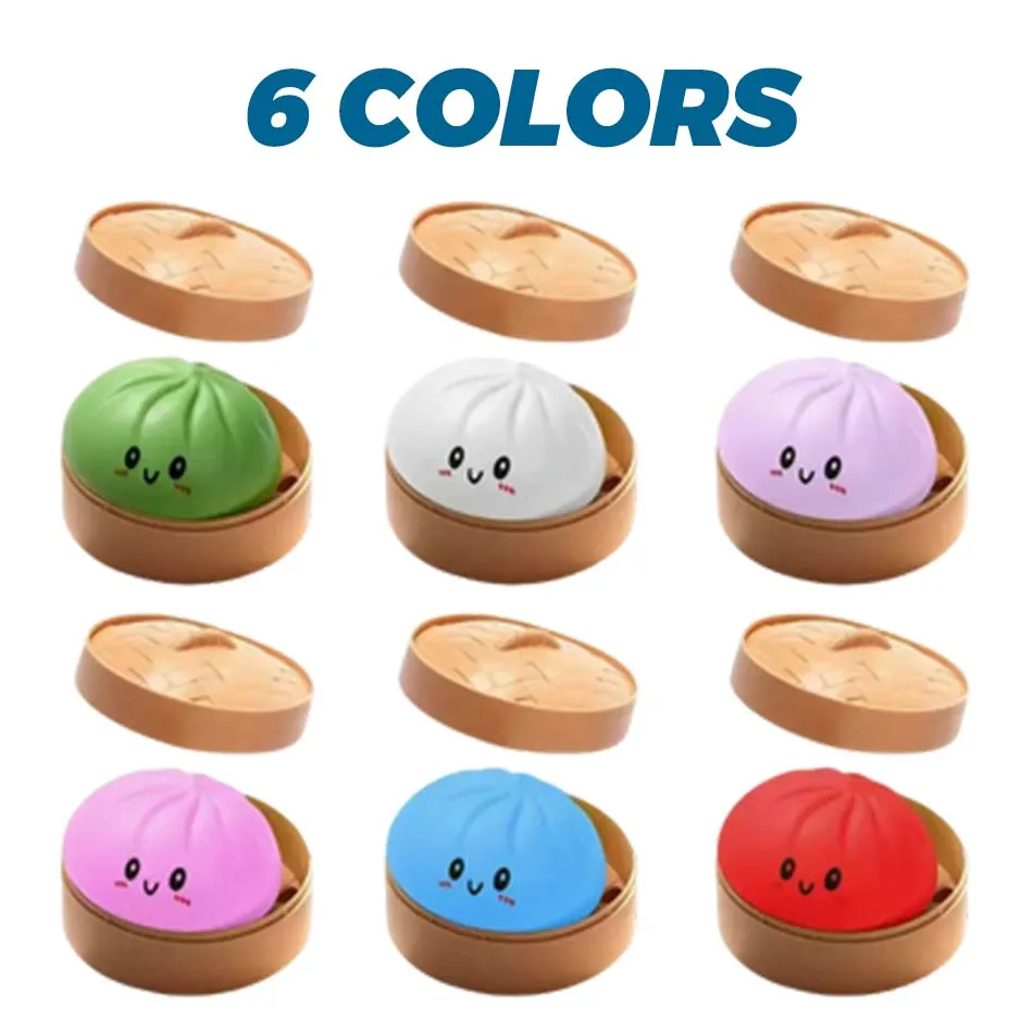 1-6Pcs Simulation Flash Dumpling Pressure Ball, Home & Office Decor, Birthday Gifts for Adults
