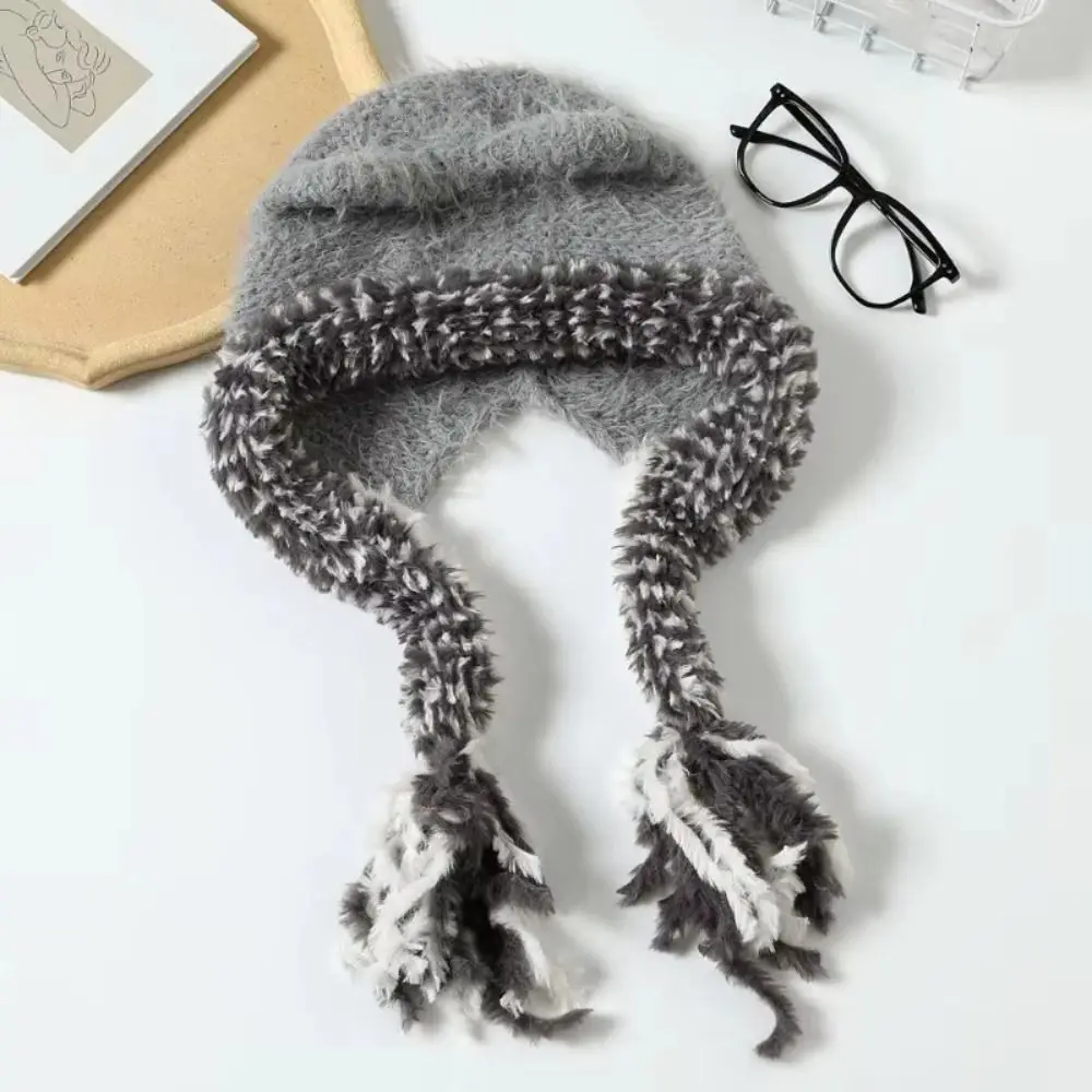 تنوعا آذان القط حماية الأذن قبعة الكورية نمط يندبروف محبوك قبعة تدفئة مريحة لينة رشاقته قبعة قبعة المرأة #2