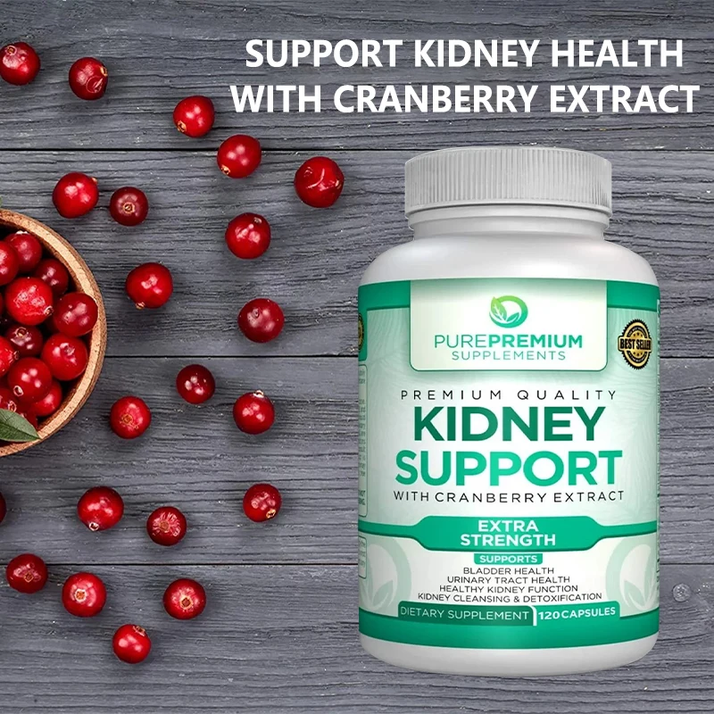 PurePremium Kidney Support Supplement for Urinary Tract and Bladder Health - Cranberry Extract, Astragalus and Uva Ursi