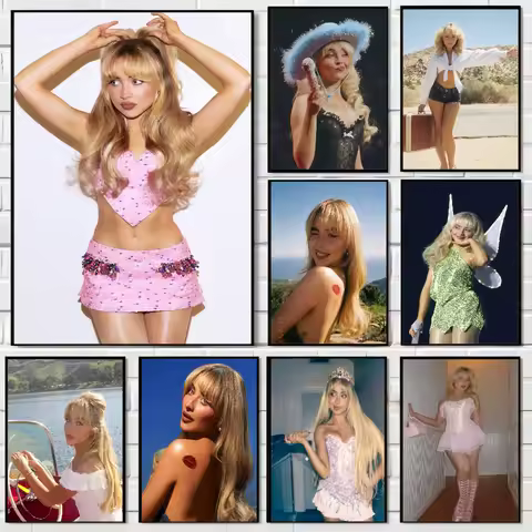 1PC Modern Fashion Singer Sabrina Anime Posters Sticky HD Quality Wall Art Retro Posters For Home Kawaii Room Decor