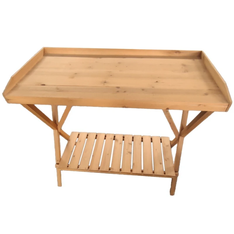

Flower stand Solid wood workbench Gardening tool storage Finishing rack Balcony shelf Outdoor preservative wood courtyard