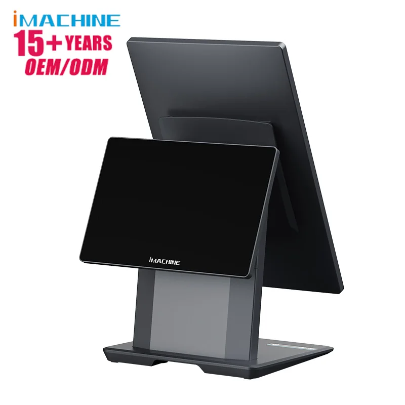 

Imachine New Dual Screen 15.6 Inch P3 Touch POS Software Cash Register for Supermarkets Restaurants Retail Coffee Shops