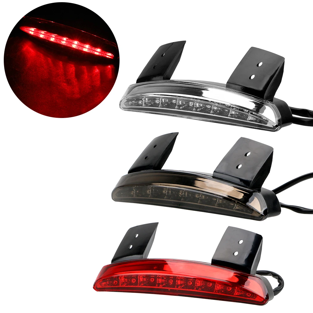 For XL 883 1200 Brake Tail light Motorcycle Lights Rear Motorcycle Accessories Cafe Racer Fender Edge Red LED