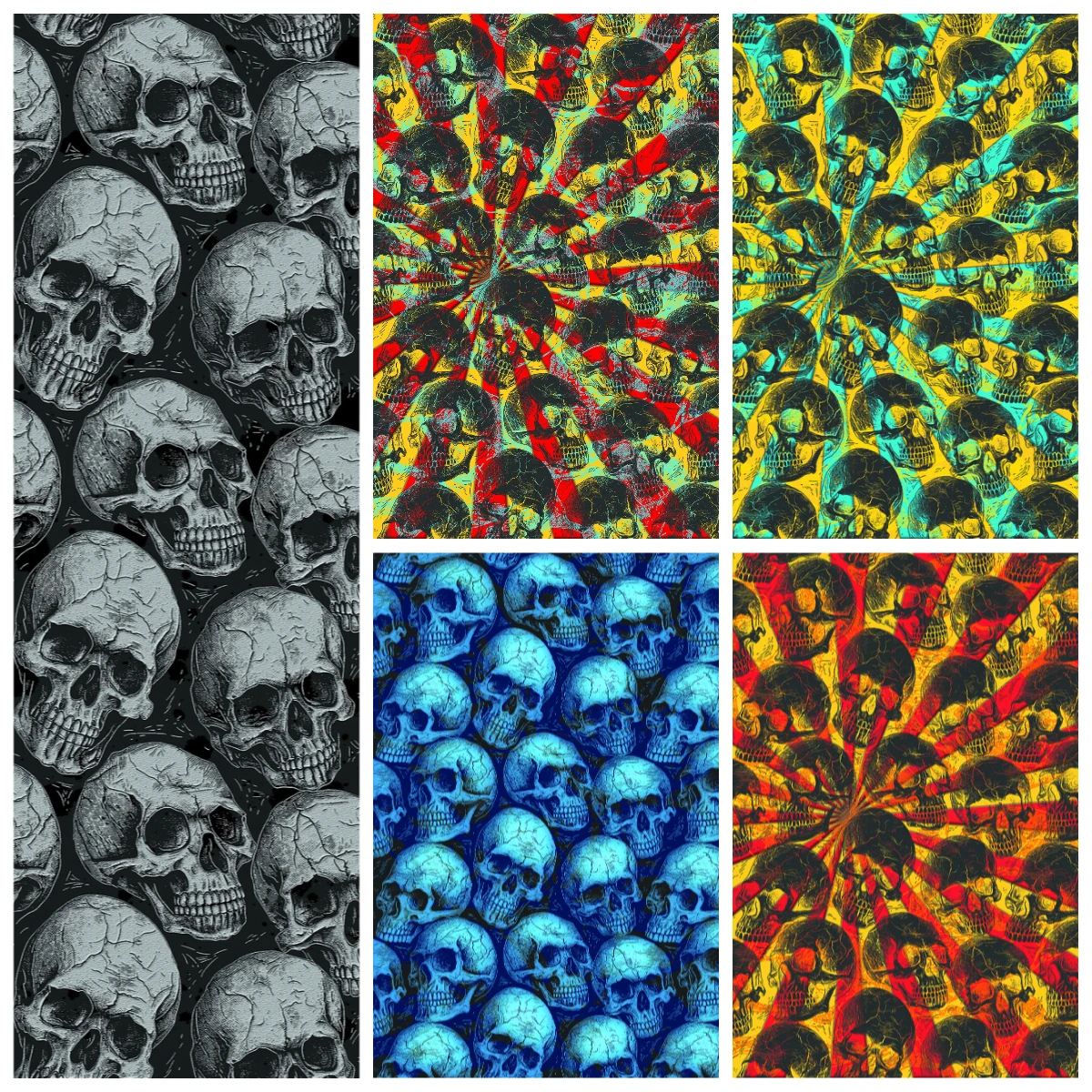 Skull Pattern Jigsaw Puzzle 500/1000/1200/2000pcs Dark Art Horror Theme Game Gift for Adults Party Decor