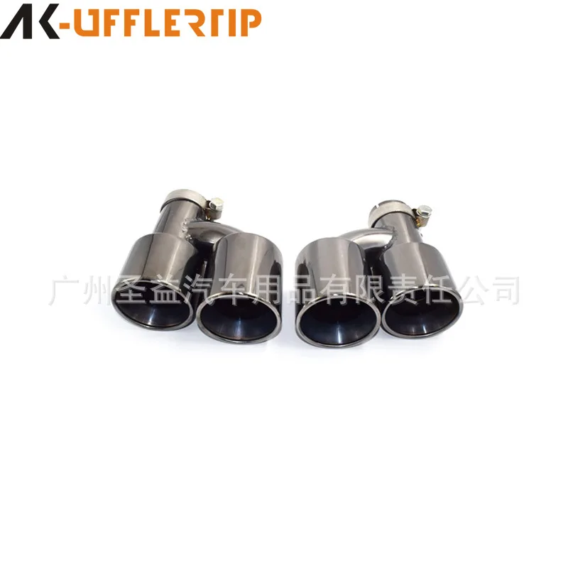 مناسبة لسيارات BMW 5 Series F10/F18/520/525/530/535 تعديل M5 مزدوج خارج أربعة ذيل الحلق ماسورة العادم