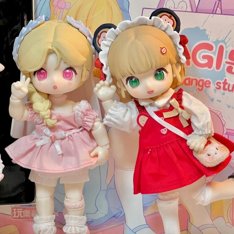 Nagi Jointly Movable Bjd Exchange Student Series Anime Peripheral Figure Kawaii Model Kit Beast Series Blind Box Movable Doll